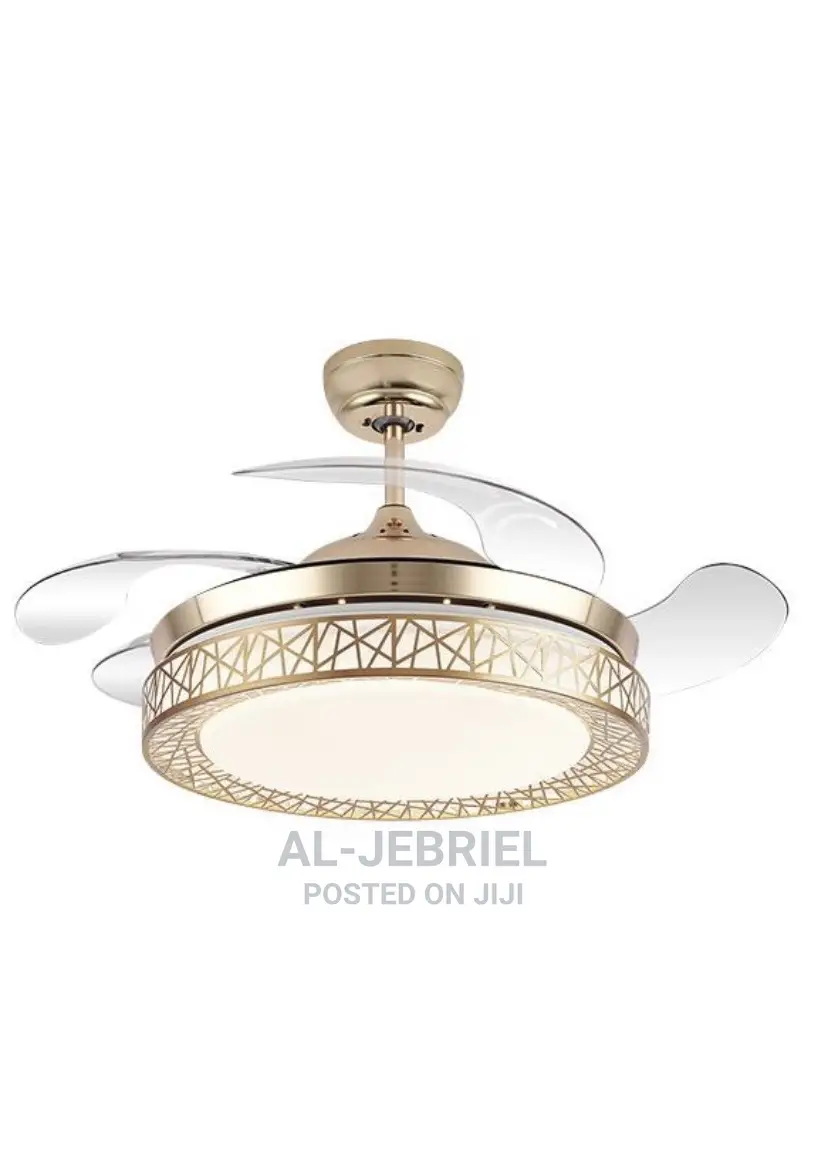 Win Win Foldable Ceiling Fan With Light (Gold)