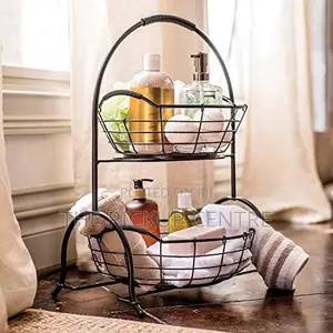 2 Tier Basket Stand With Removable Basket