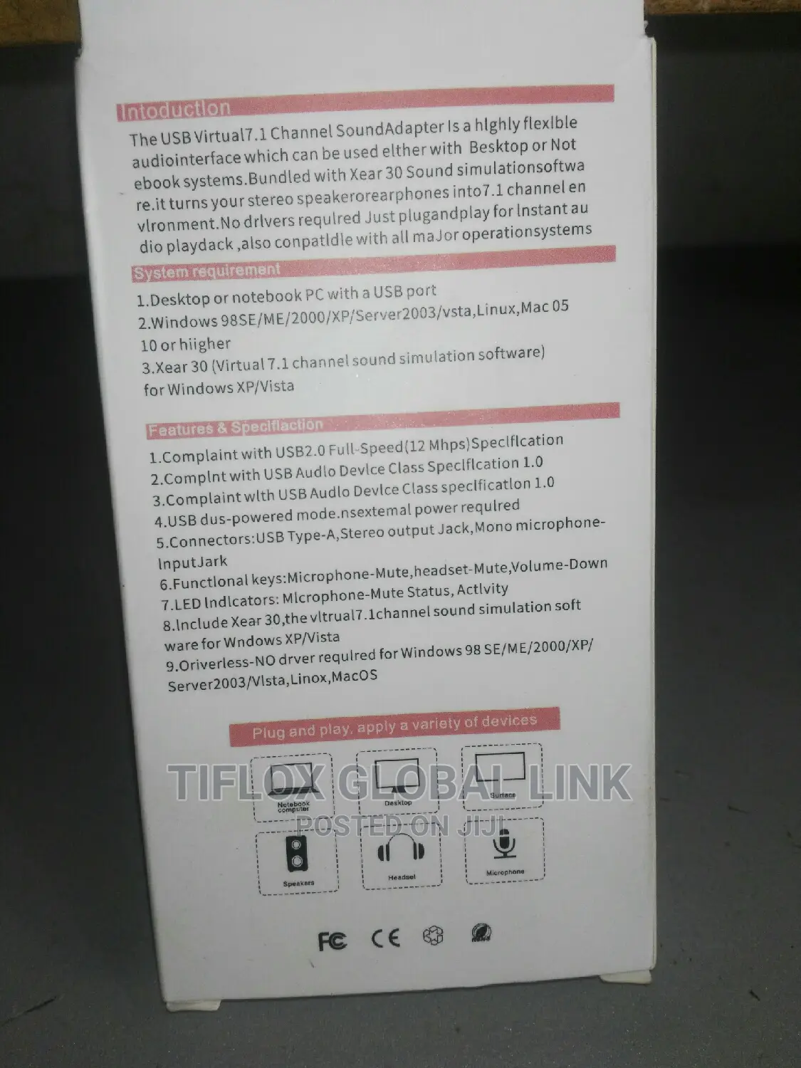 USB Sound Card(Hifi)Iron Type