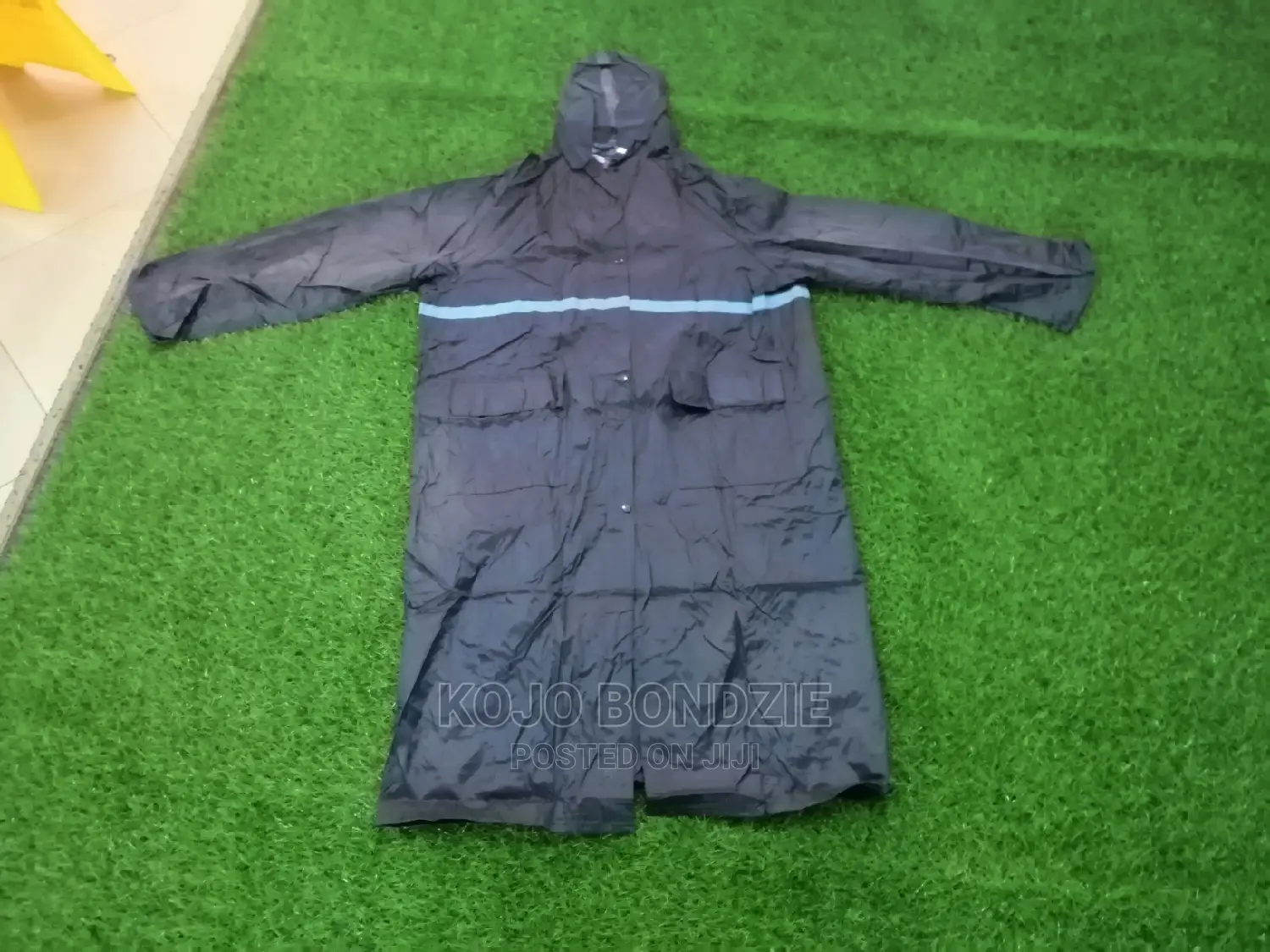 Straight Reflective Raincoat With Hoodie