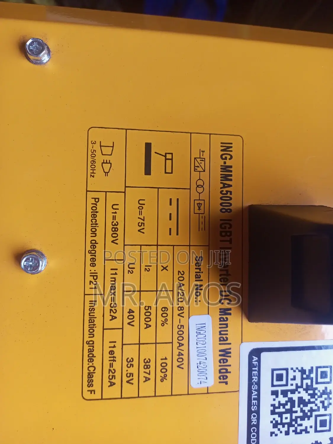 500amp Igbt Welding Machine With No Accessories - Mma5008