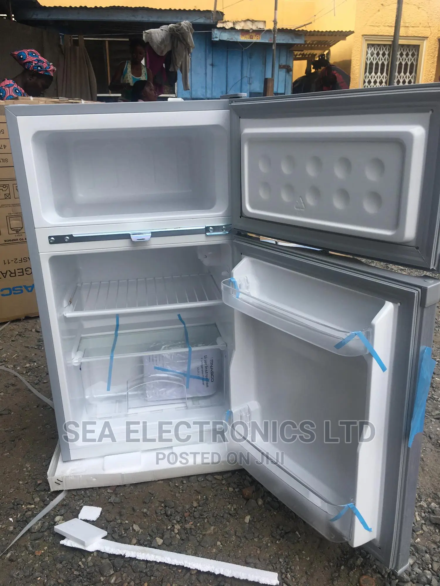 Nasco NASF2-10S Double Door Table Top Fridge – 80 Litre Silv