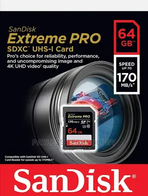Sandisk 64gb Extreme Pro Camera Memory Card