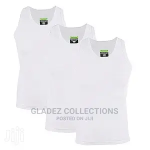 Yarison Cotton Singlet Set - 3 Pieces White