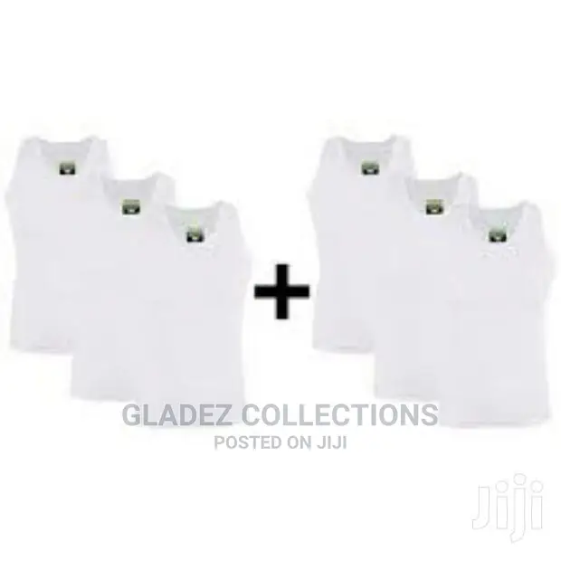 Yarison Cotton Singlet Set - 3 Pieces White