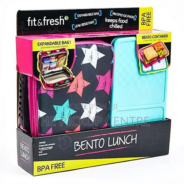 Bento Lunch Kits Set Insulated Bags With Two Iced Packs