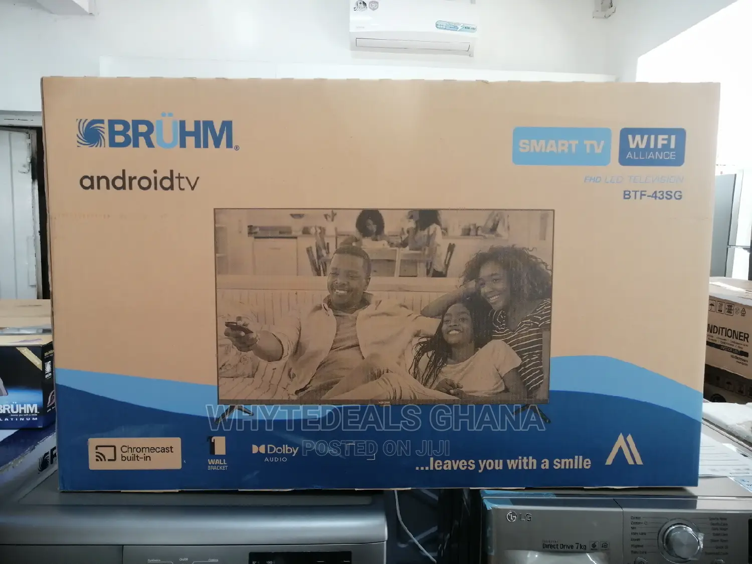 Bruhm 43" Smart Android Led Tv| Full Hd| 1080p|Bluetooth|Voice-control
