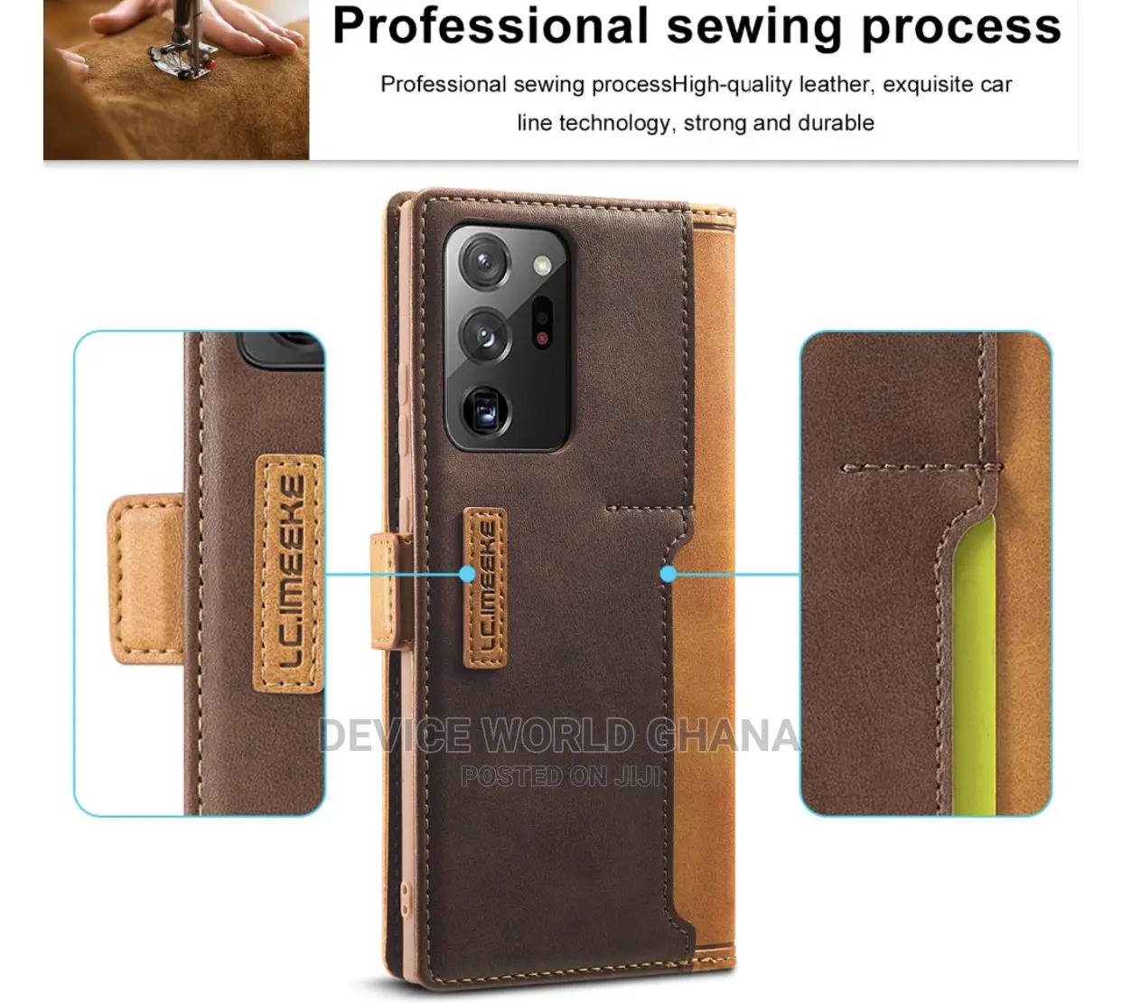 LCIMEKE Leather Flip Case4 Samsung Note20ultra Note10+ Note9