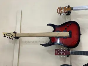 Ibanez 6 String Solid-Body Electric Guitar, Transparent Red