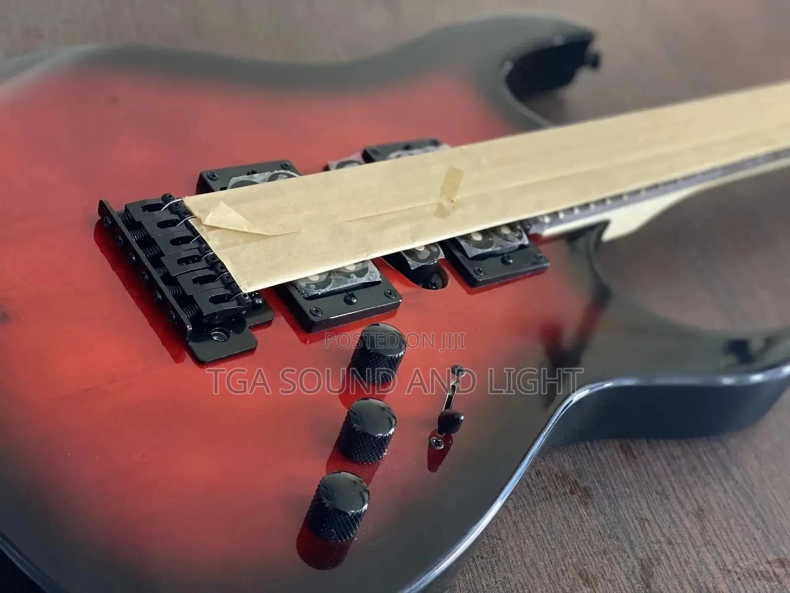 Ibanez 6 String Solid-Body Electric Guitar, Transparent Red