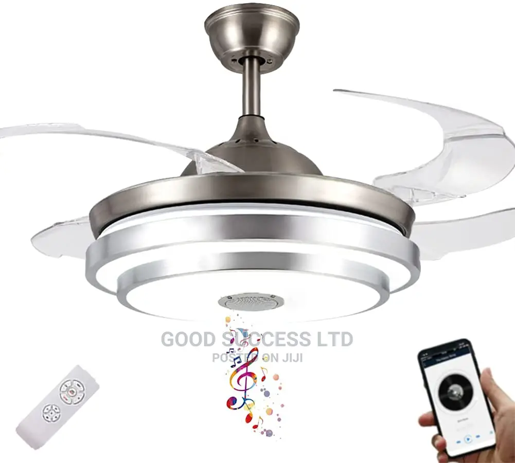 Celling Fan With Bluetooth, Speaker, With A Remote Control.