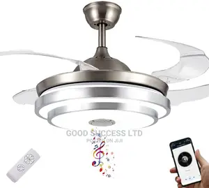 Celling Fan With Bluetooth, Speaker, With A Remote Control.