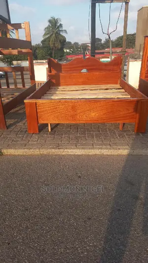 Foreign Size Wooden Double Bed, 60"×80"
