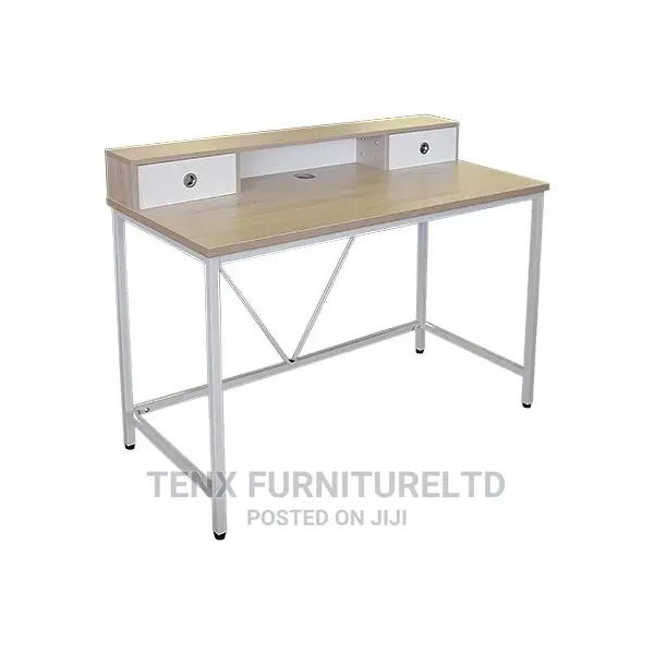 Computer Desk With Hutch and 2 Drawers