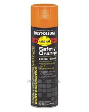 Gloss Safety Orange Spray, Rust-Oleum Industrial