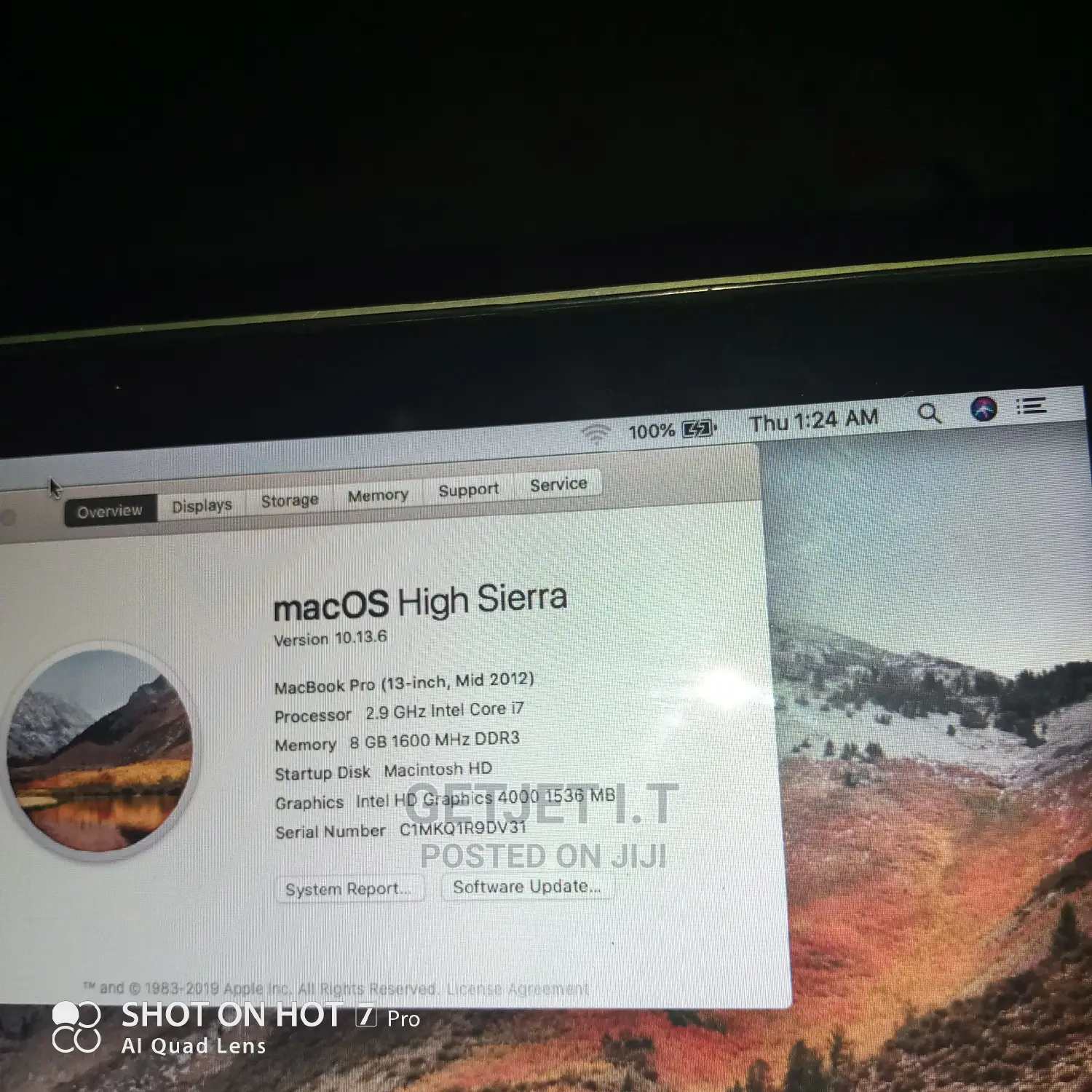 Laptop Apple MacBook Pro 8GB Intel Core i7 SSD 750GB
