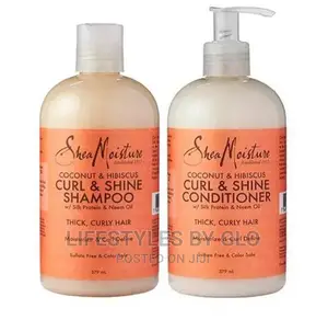 Shea Moisture Shampoo Coconut And Hibiscus Curl 3 Set Combo