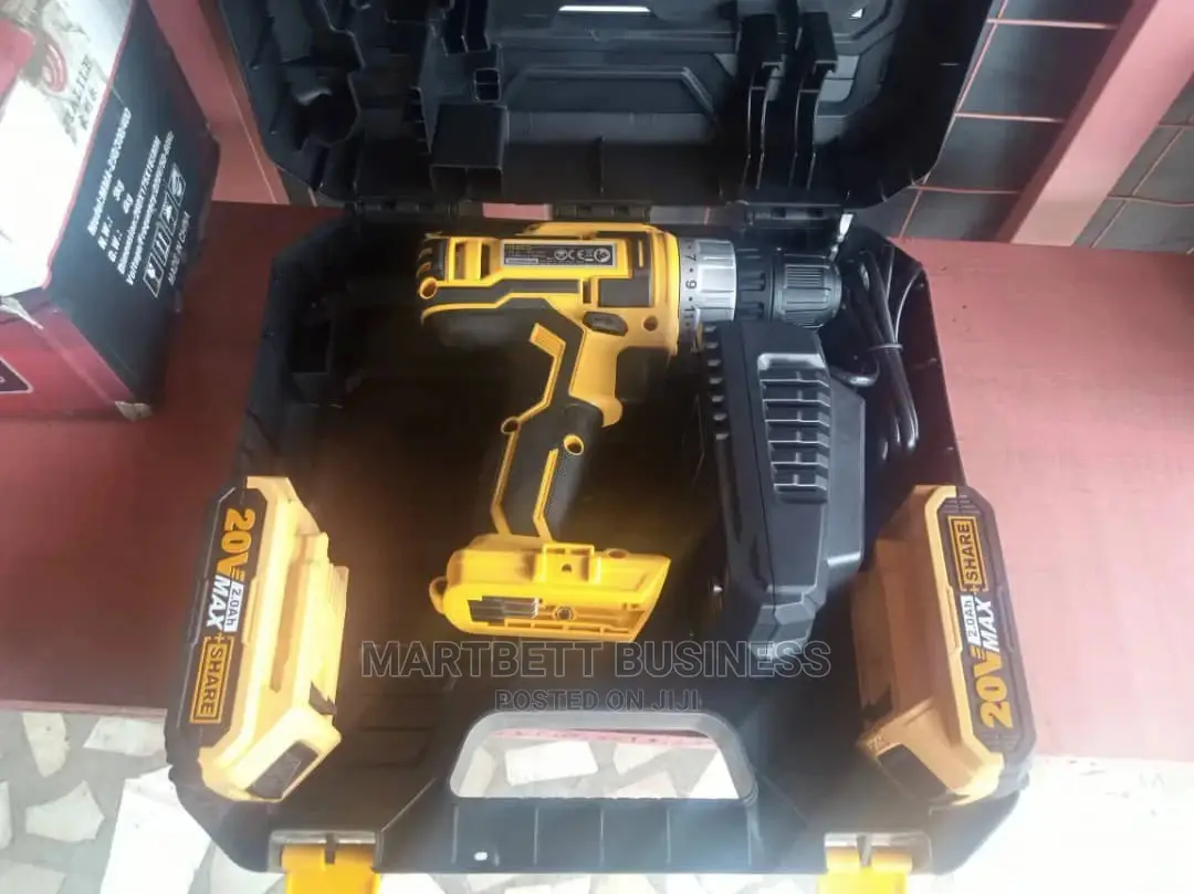 20v Cordless Impact Drill With 2 Batteries Accessories