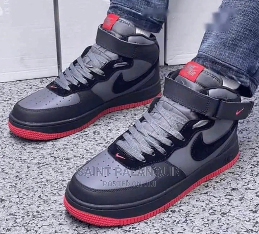 Nike Air Force One Mid Grey Red
