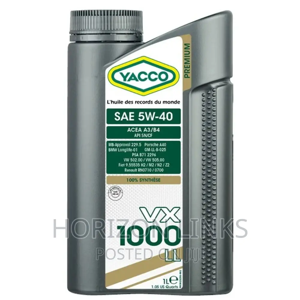 Engine Oil Yacco Vx 1000 Ll 5w40