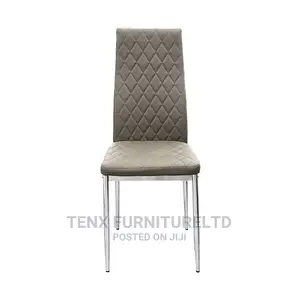 Dining Chair Grey With (Metal Legs)