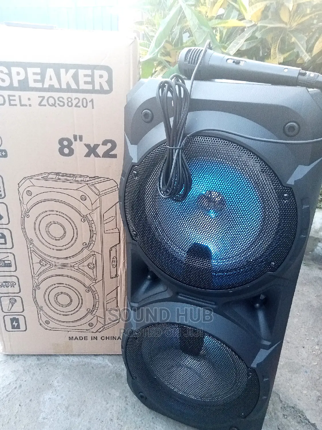 8" X 2 Portable Rechargeable Speaker