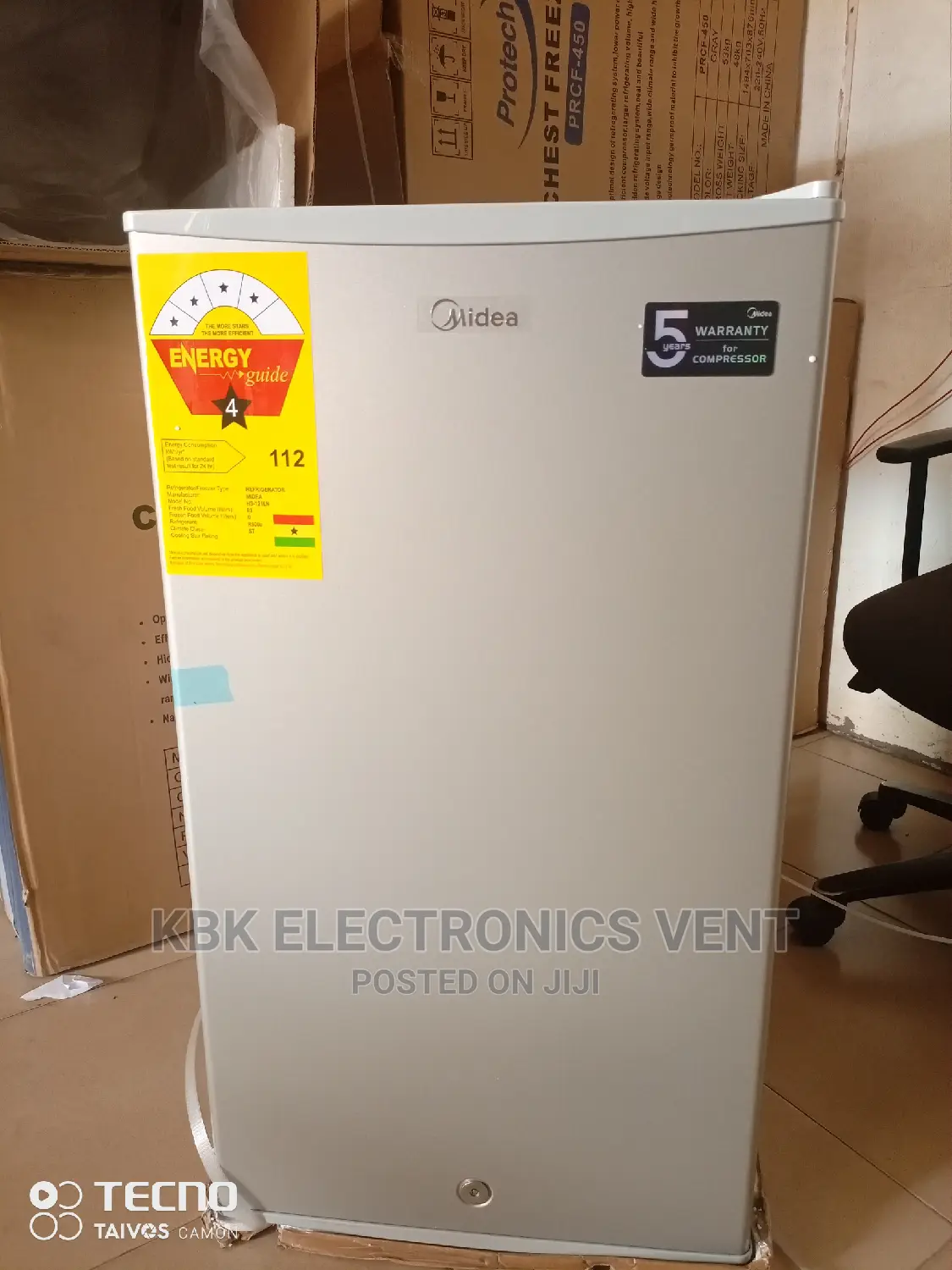 Midea 95ltr Single Door Table Top Fridge