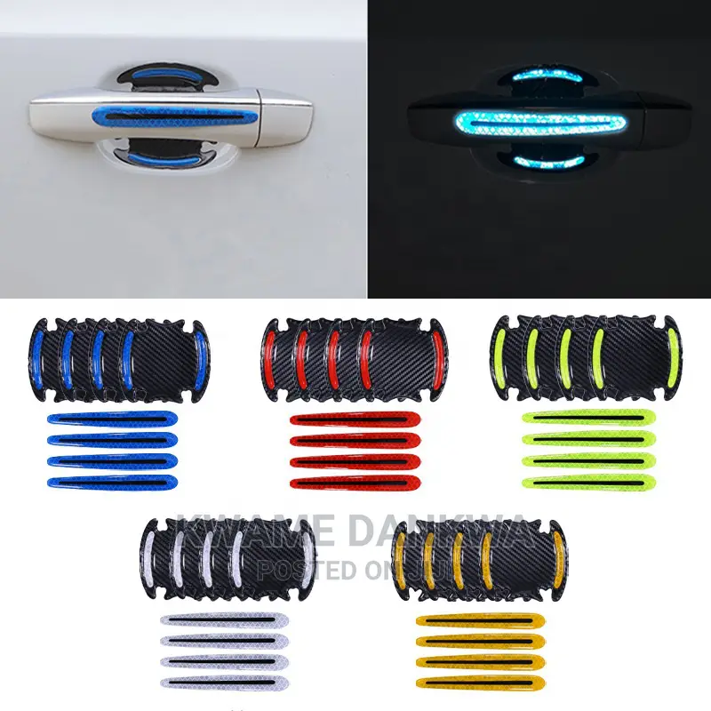 Car Door Handle Bowl Reflective Stickers (4x Set)