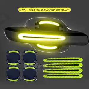 Car Door Handle Bowl Reflective Stickers (4x Set)