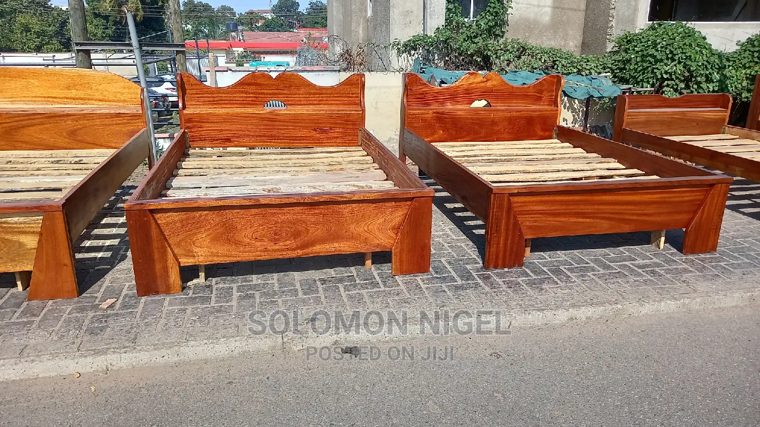 Red Wood Double Beds