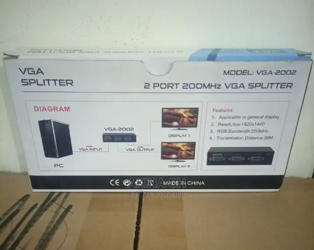 2 Port 200mhz Vga Splitter 2