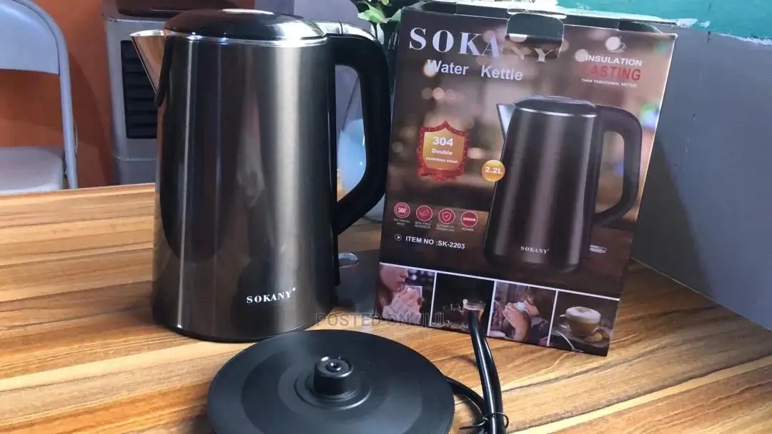 High Quality Sokany 2.2L Black Kettle