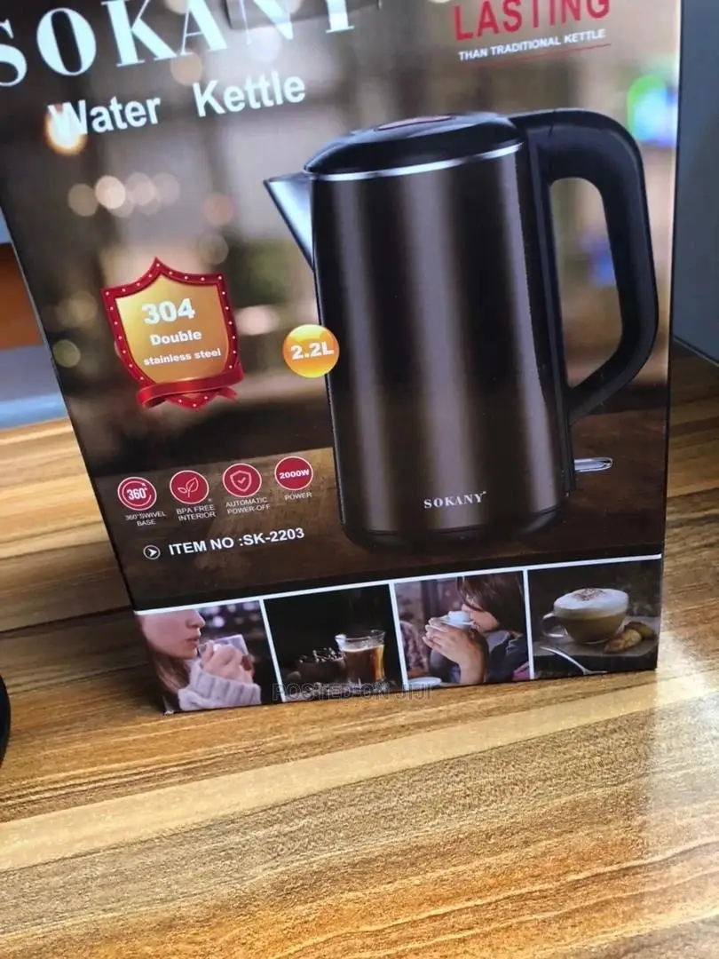 High Quality Sokany 2.2L Black Kettle