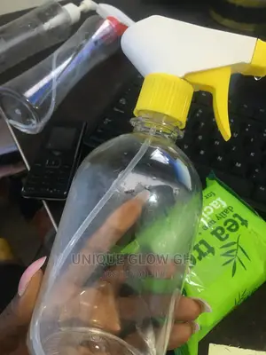 Spraying Rubbing Liquid Sanitizer Bottles With Sprayer