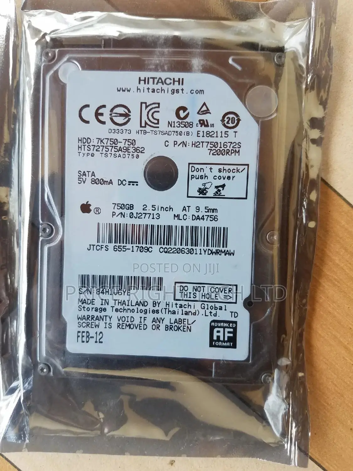 Brand New 750gb Laptop Hard Drive