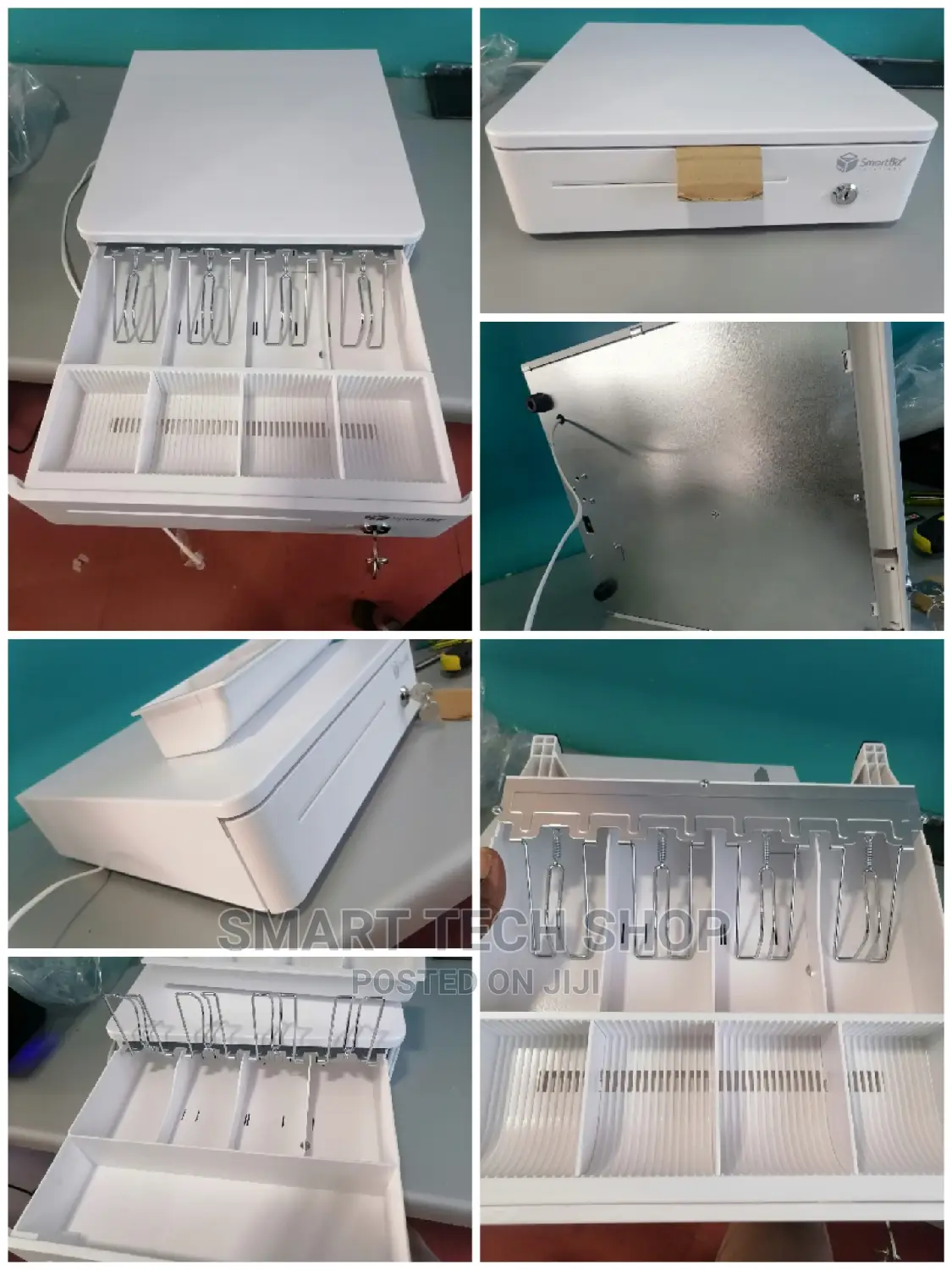 Steel Cash Drawer With Key and Electronic Lock.White Black
