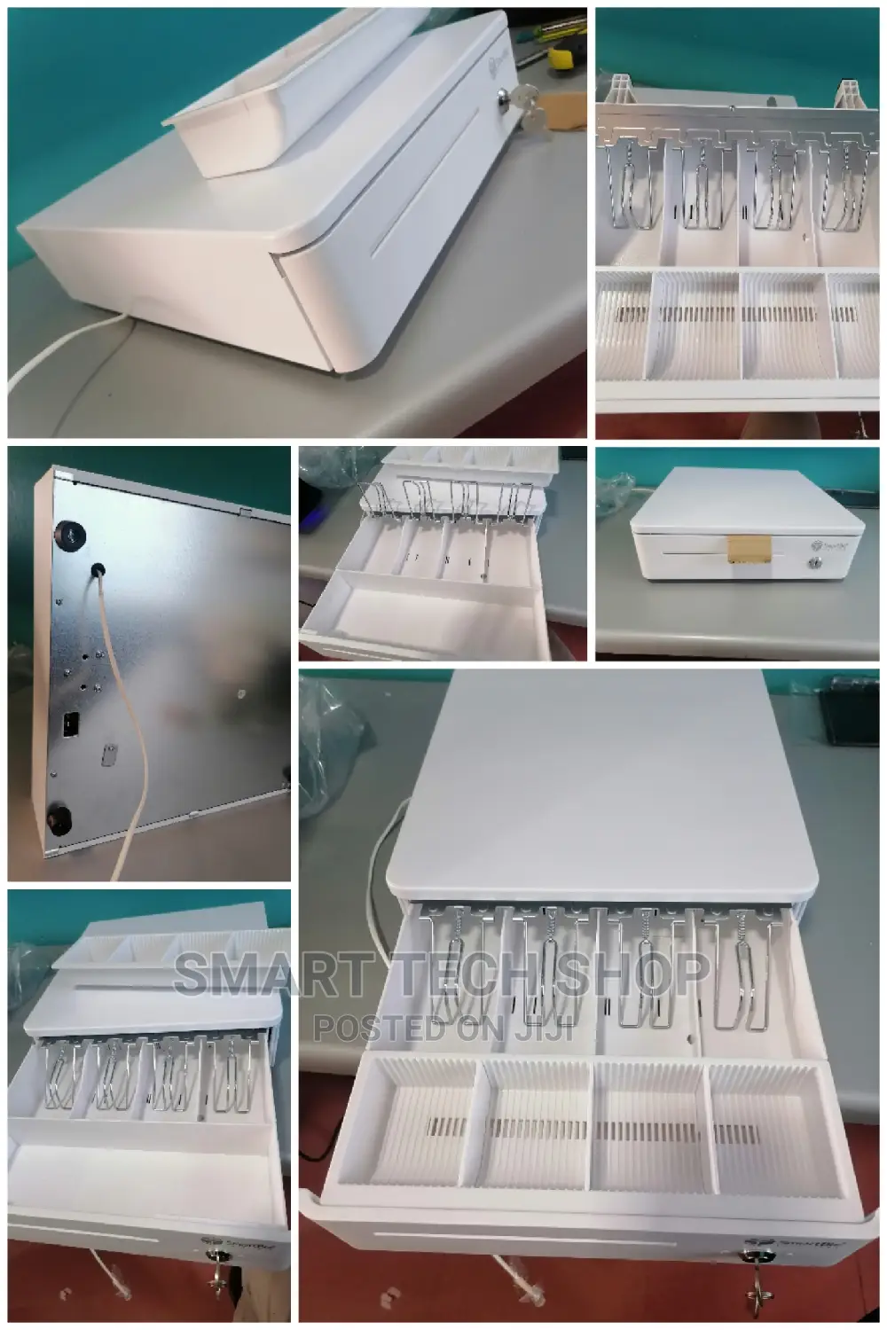 Steel Cash Drawer With Key and Electronic Lock.White Black