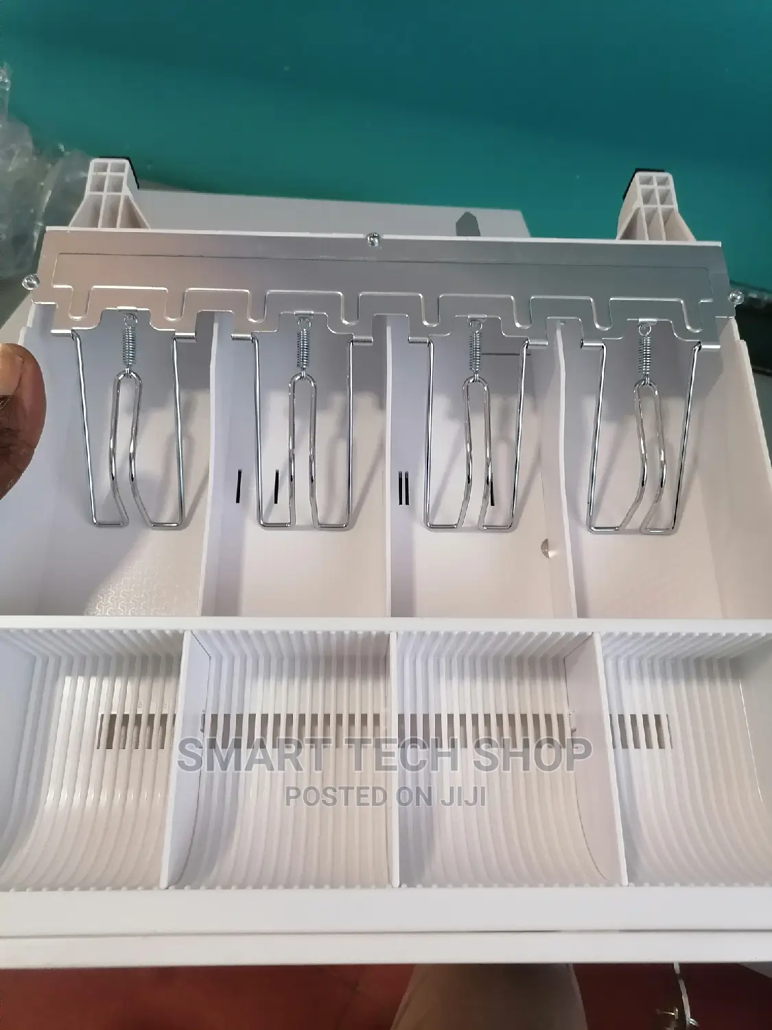 Steel Cash Drawer With Key and Electronic Lock.White Black