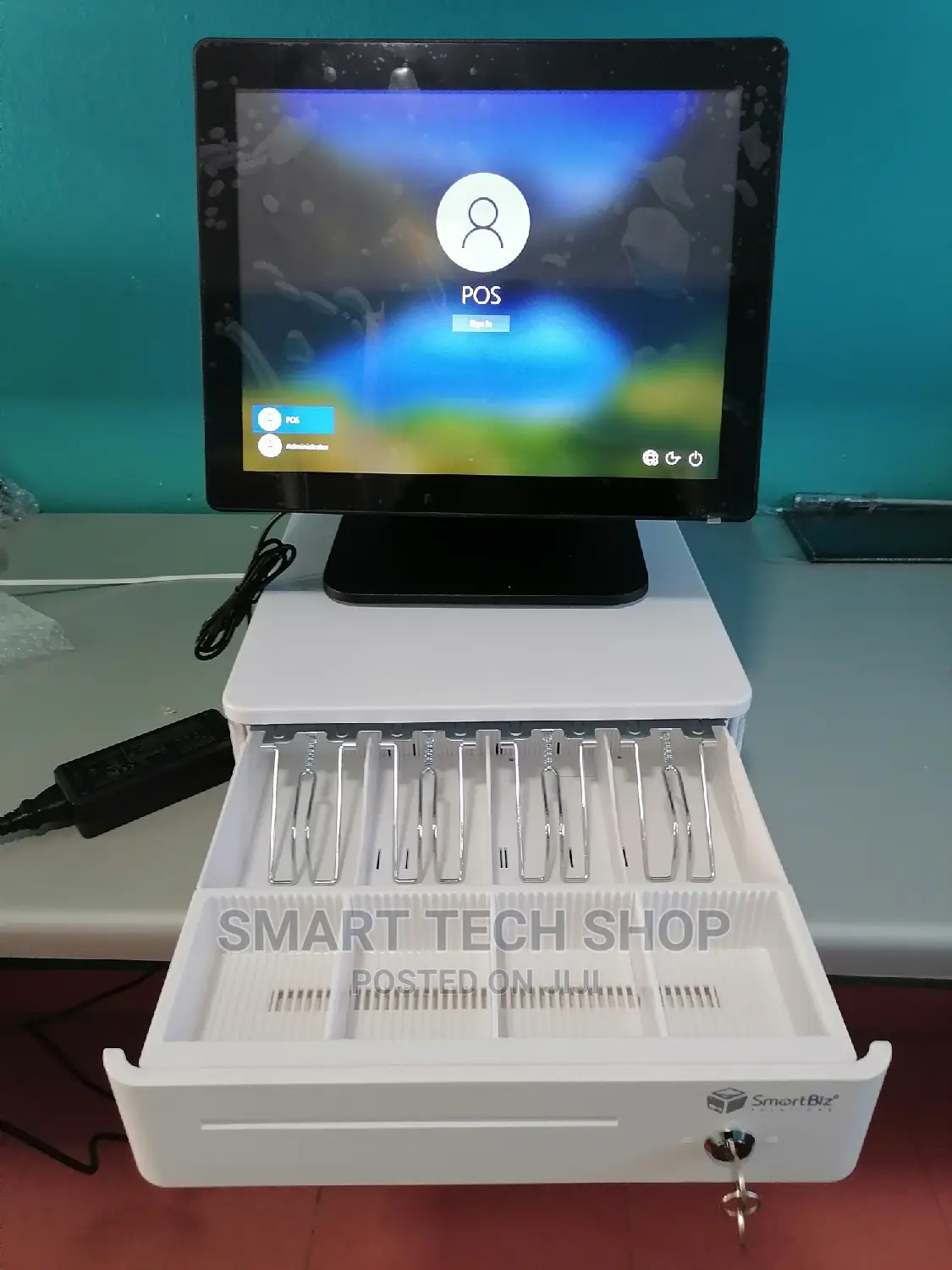 Steel Cash Drawer With Key and Electronic Lock.White Black