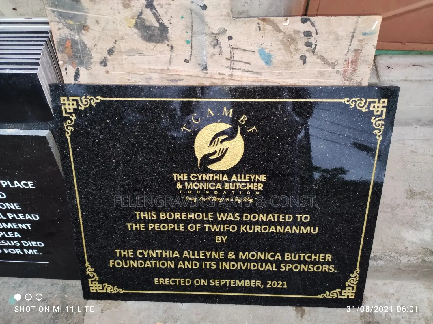 Granite, Marble and Tile Plaque