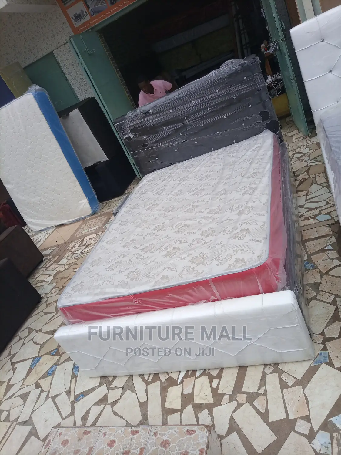 Classic Double Bed With Matress . Free Delivery