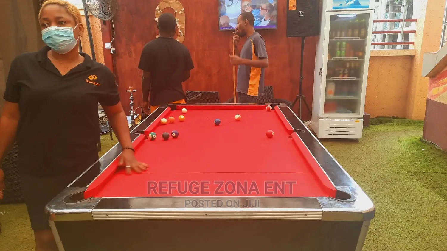Marble Coin Operated Pool Table