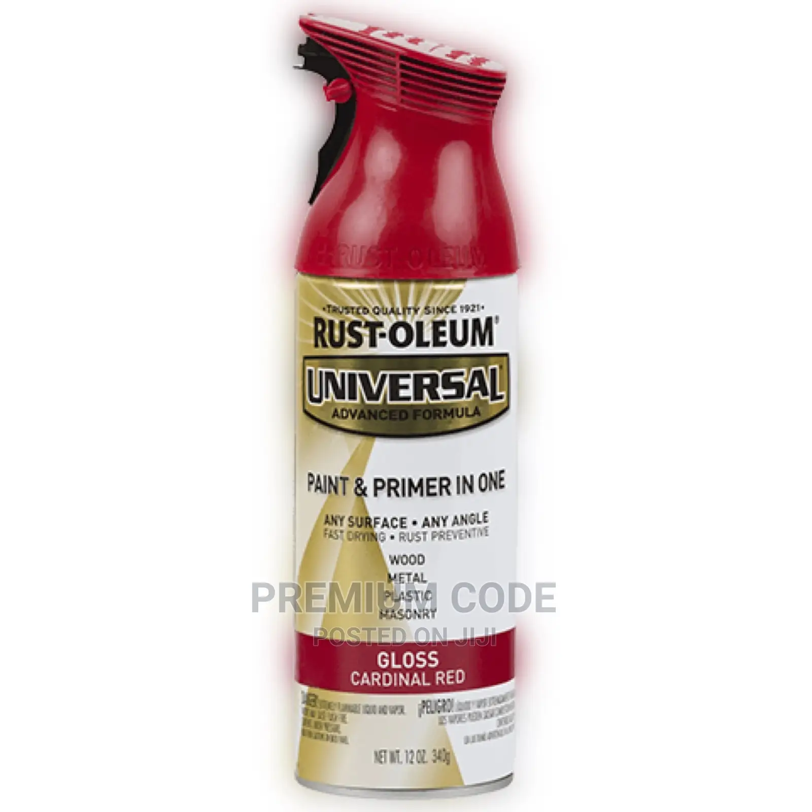 Antirust Paint/Primer Universal Spray, Gloss Cardinal Red