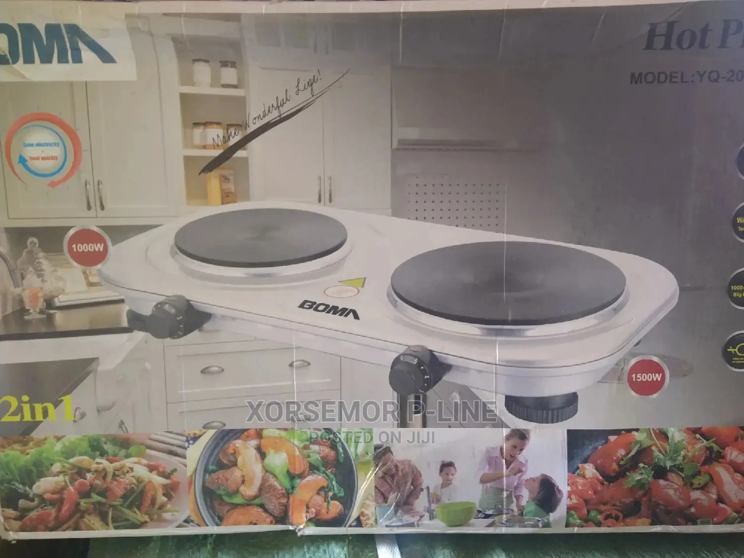 Bomn 1000w 2 in 1 Hot Plate
