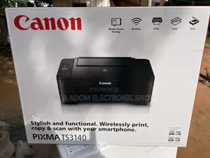 Black Colour Canon 5 in 1 Pixma Ts3140 Printer