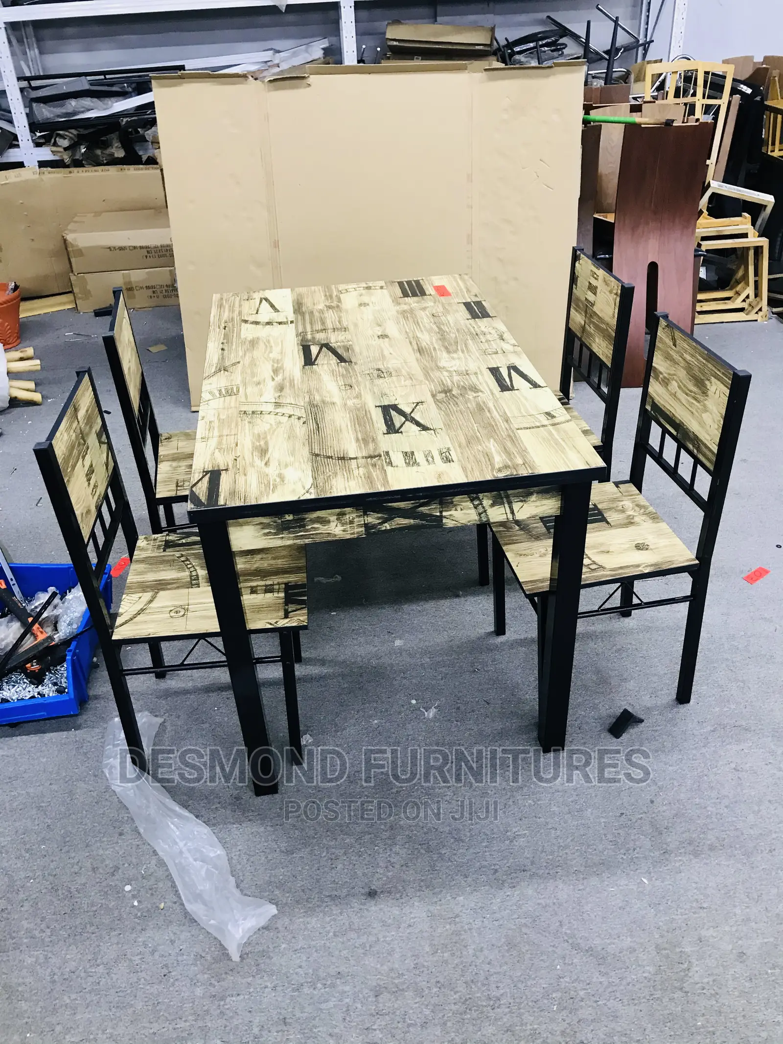 Wooden Dining Table With 4 Chairs