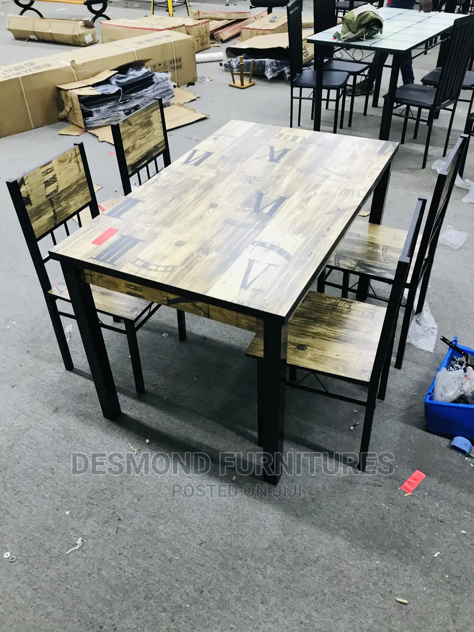 Wooden Dining Table With 4 Chairs