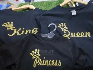 Tshirt + Printing for King Queen and Princess