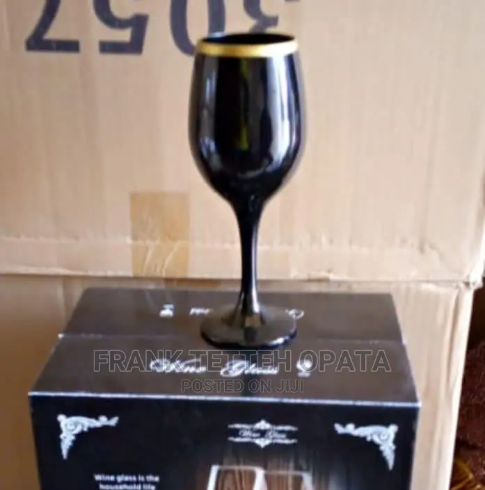 Gold Plated Ceramic Wine Glass