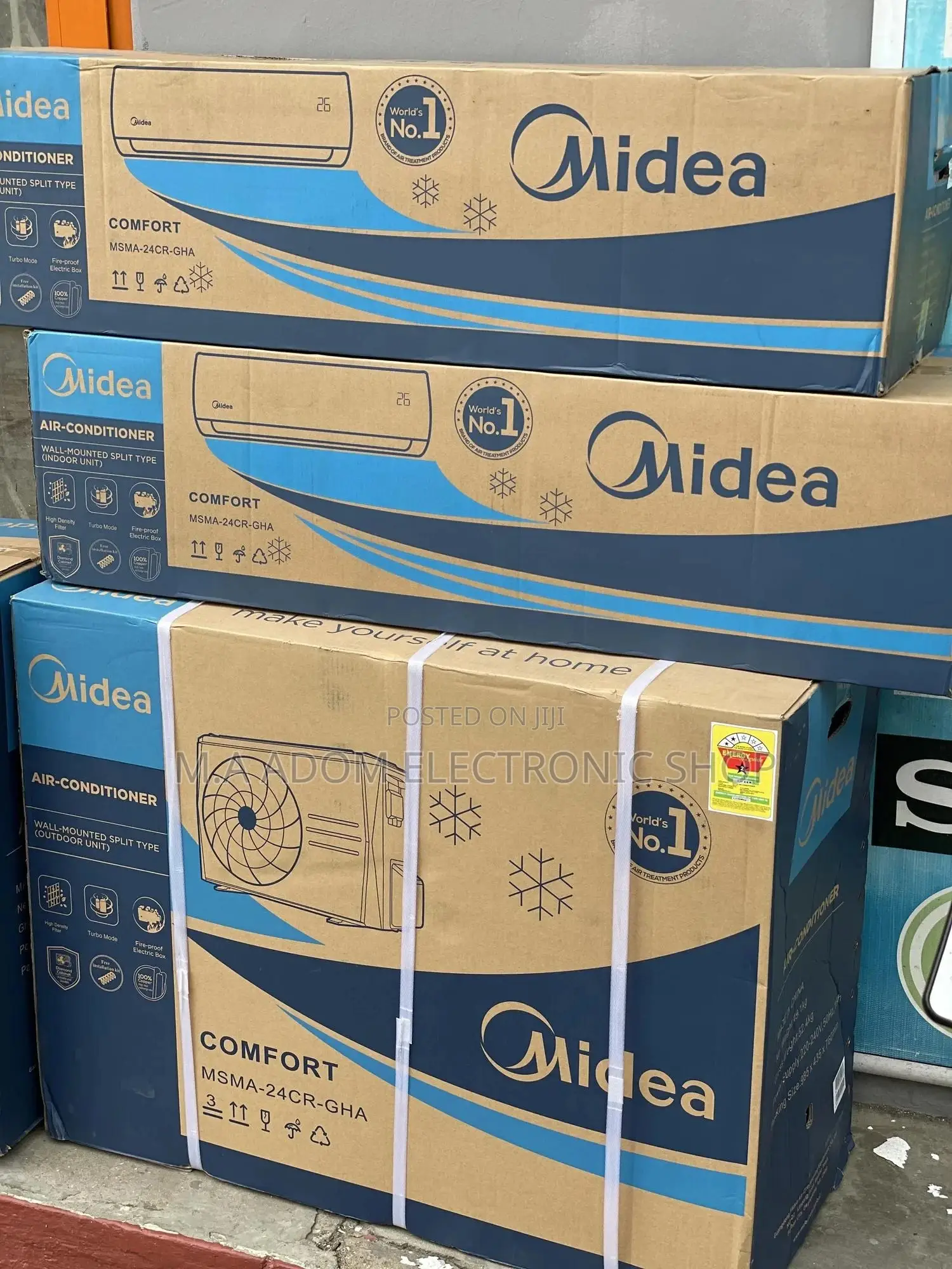 2 Stars Midea 2.5 Hp Split Air Conditioner